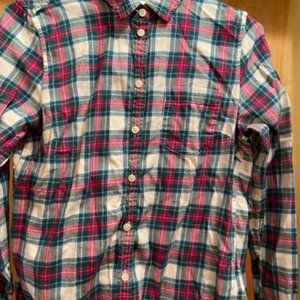 J Crew Plaid Button Down - women's small
